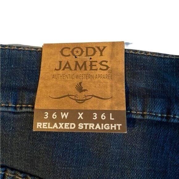 Cody James Mens Western Jeans Size 36 Relaxed Straight Leg Western Rodeo - Picture 7 of 10